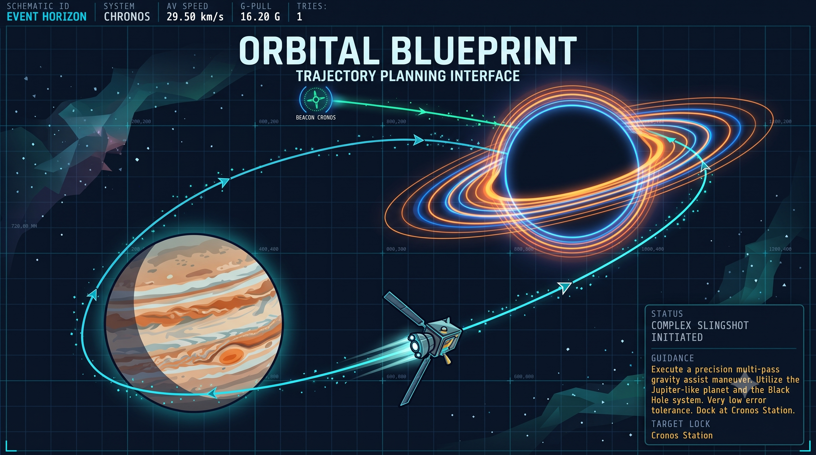 Orbital Blueprint — trajectory planning interface